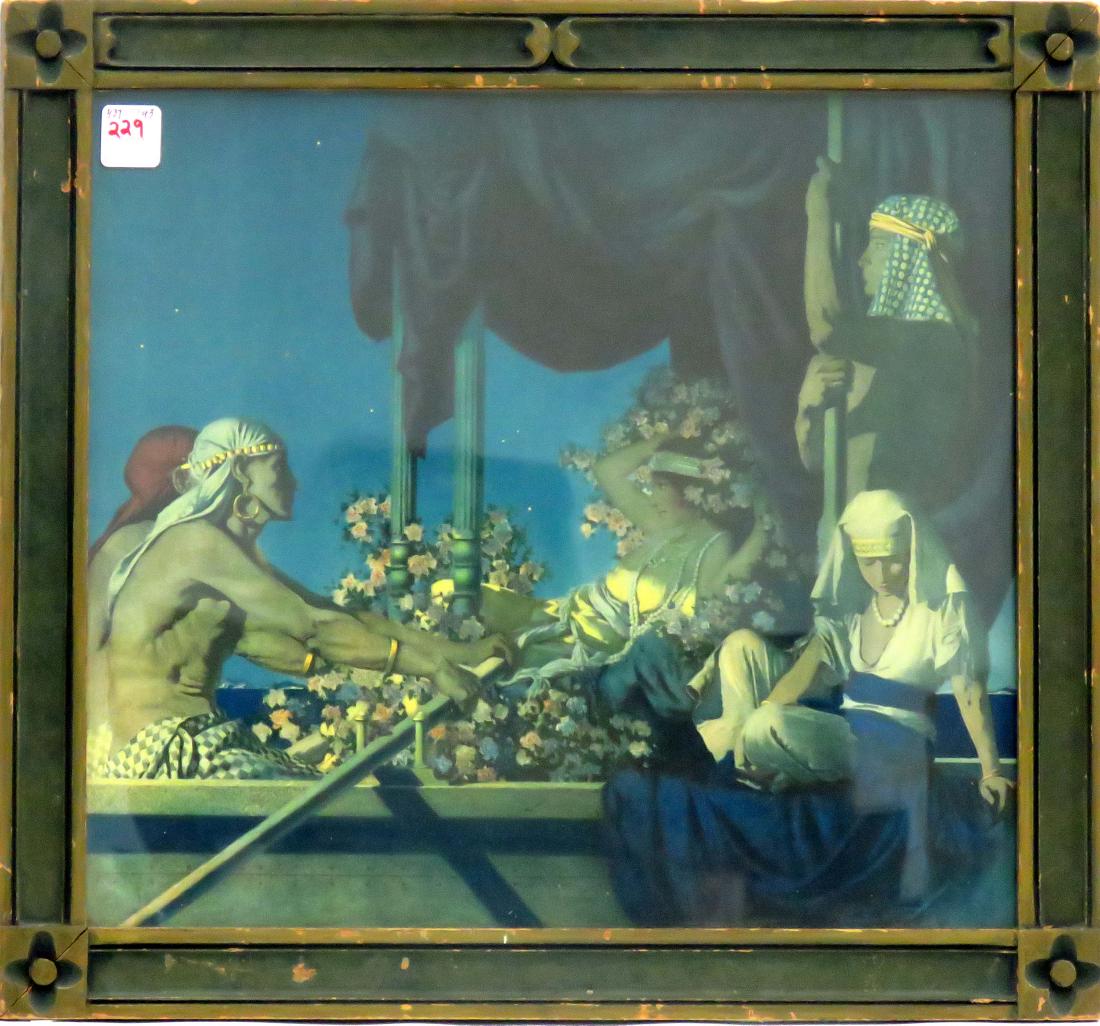 MAXFIELD PARRISH PRINT, "CLEOPATRA". FRAMED AND (1 of 1)