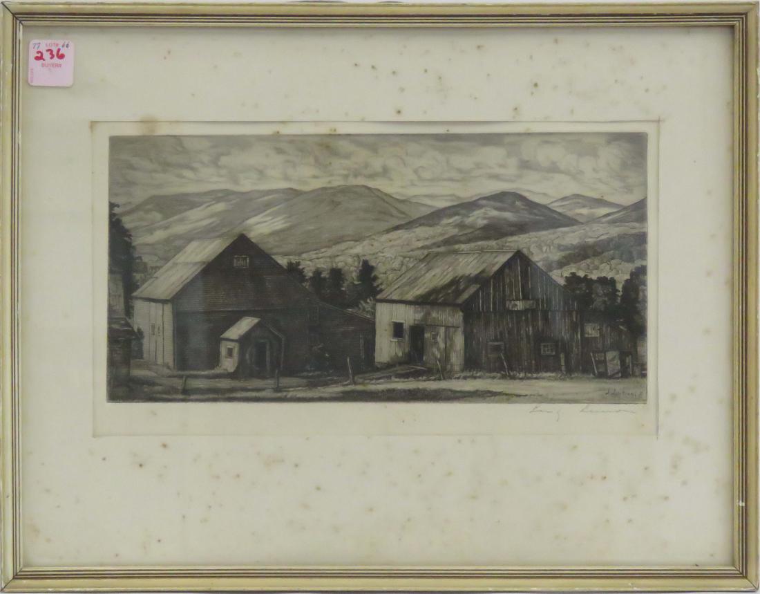 LUIGI LUCIANI (AMERICAN 1900-1988), ETCHING, "SUMMER (1 of 2)