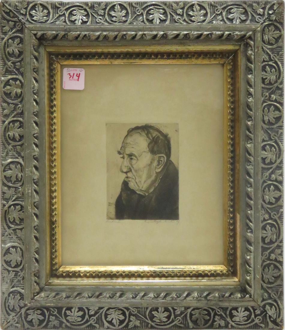 AMERICAN SCHOOL (20TH CENTURY), ETCHING, PORTRAIT OF A (1 of 1)