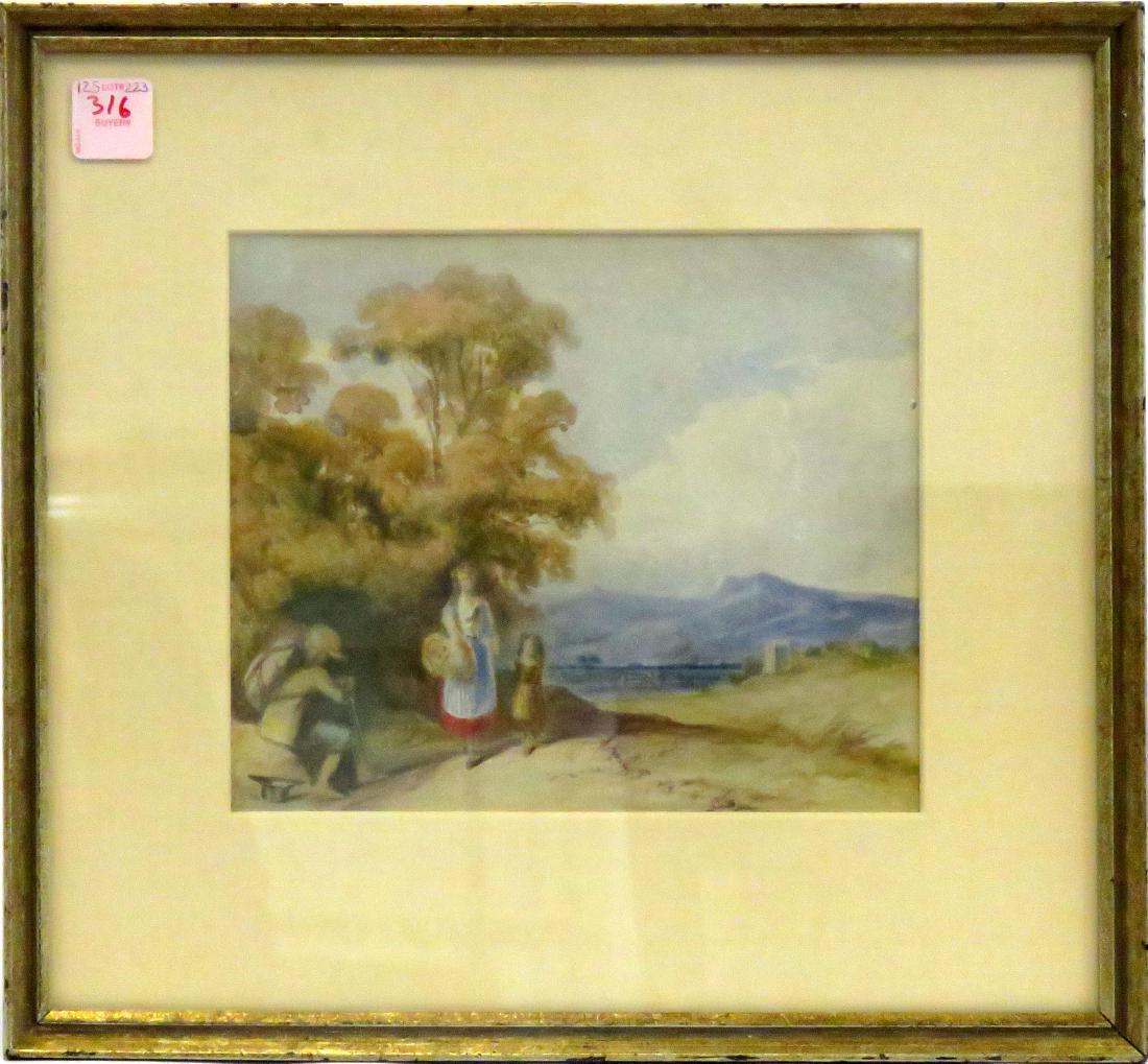 BRITISH SCHOOL (19TH CENTURY), WATERCOLOR, LANDSCAPE (1 of 2)