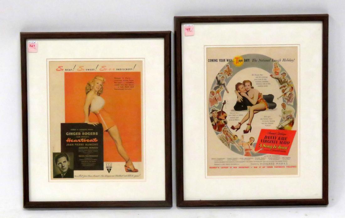 LOT (2) THEATER LOBBY CARDS INCLUDING DANNY KAY "A SONG (1 of 1)