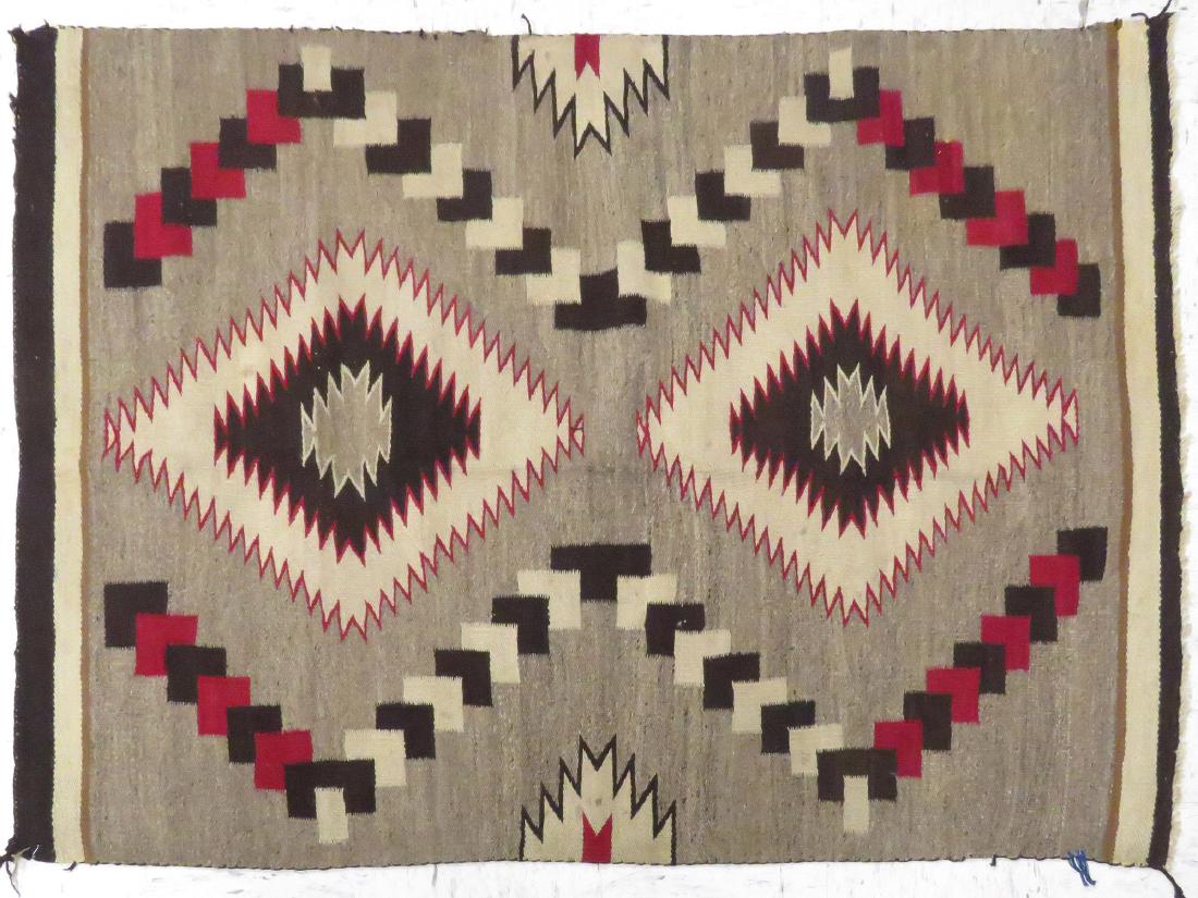 VINTAGE GERMANTOWN NATIVE AMERICAN INDIAN RUG. 3'7" X (1 of 3)