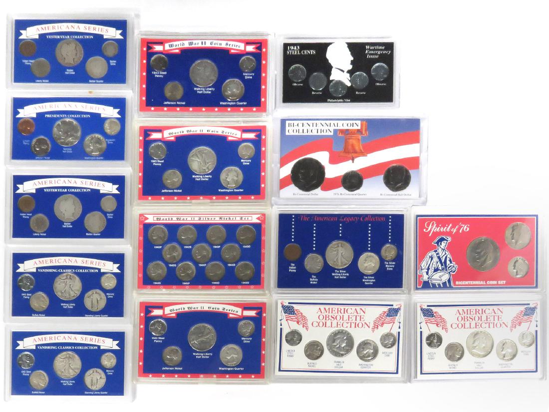 LOT (15) ASSORTED US TYPE SETS INCLUDING SILVER (1 of 1)