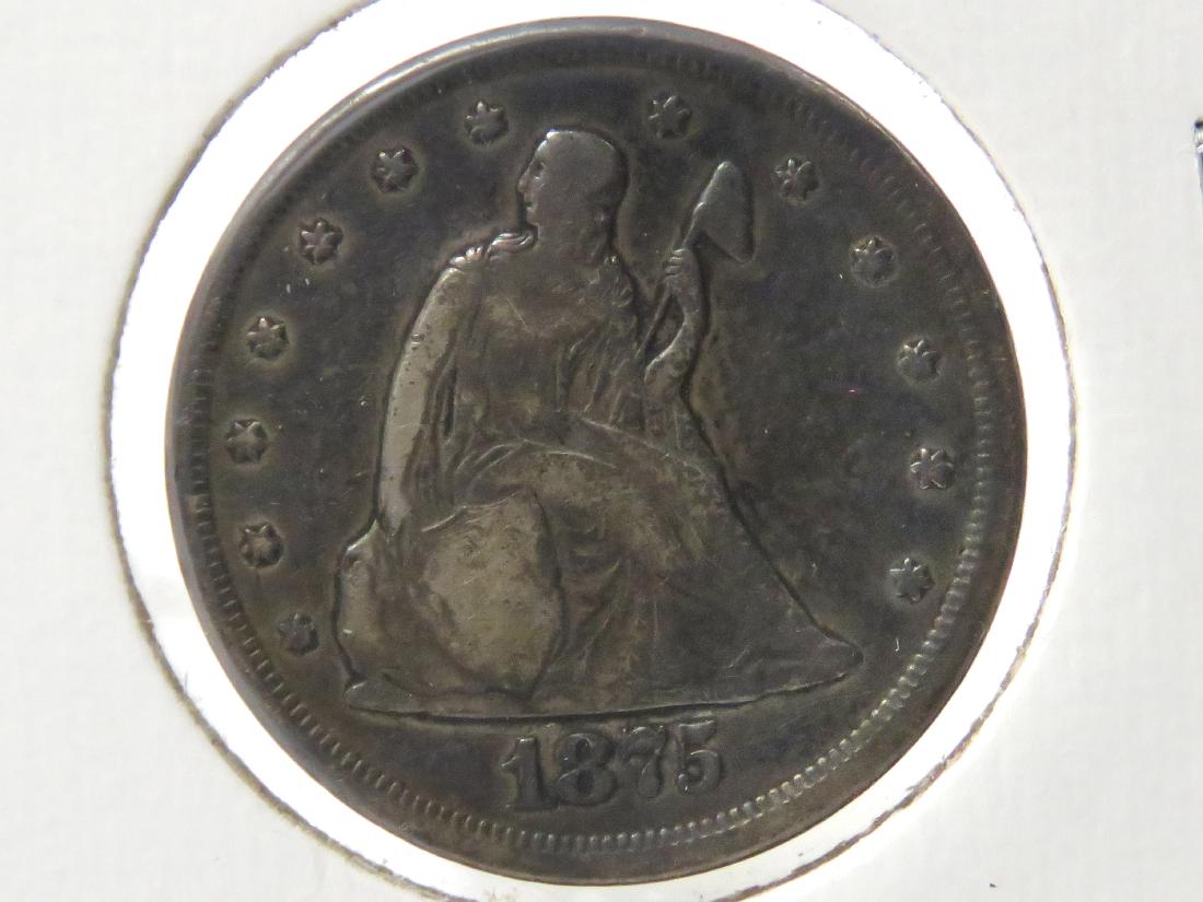 1875-CC 20-CENT SILVER COIN (VG) (1 of 2)