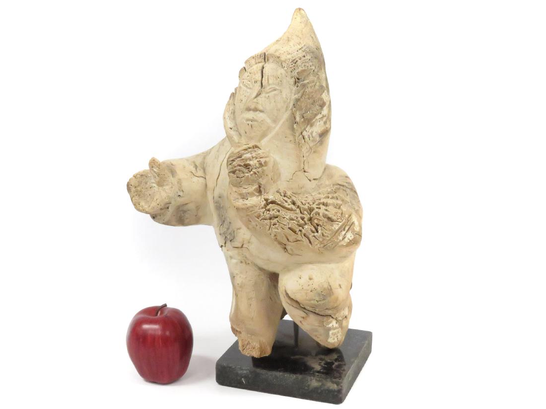 VINTAGE INUIT CARVED WHALE BONE ANCESTOR FIGURE. HEIGHT: VINTAGE INUIT CARVED WHALE BONE ANCESTOR FIGURE. HEIGHT 16"