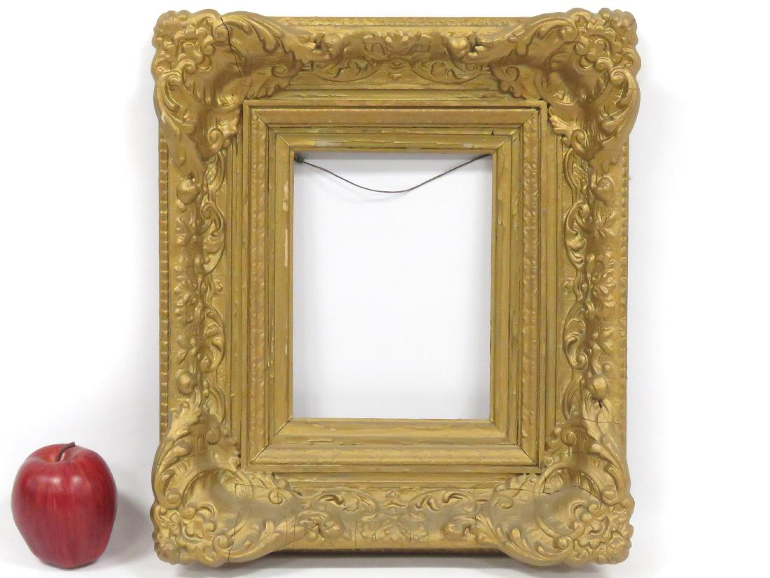 VINTAGE MOLDED AND GILT FRAME. INSIDE 8 3/4 X 6 3/4"; (1 of 3)