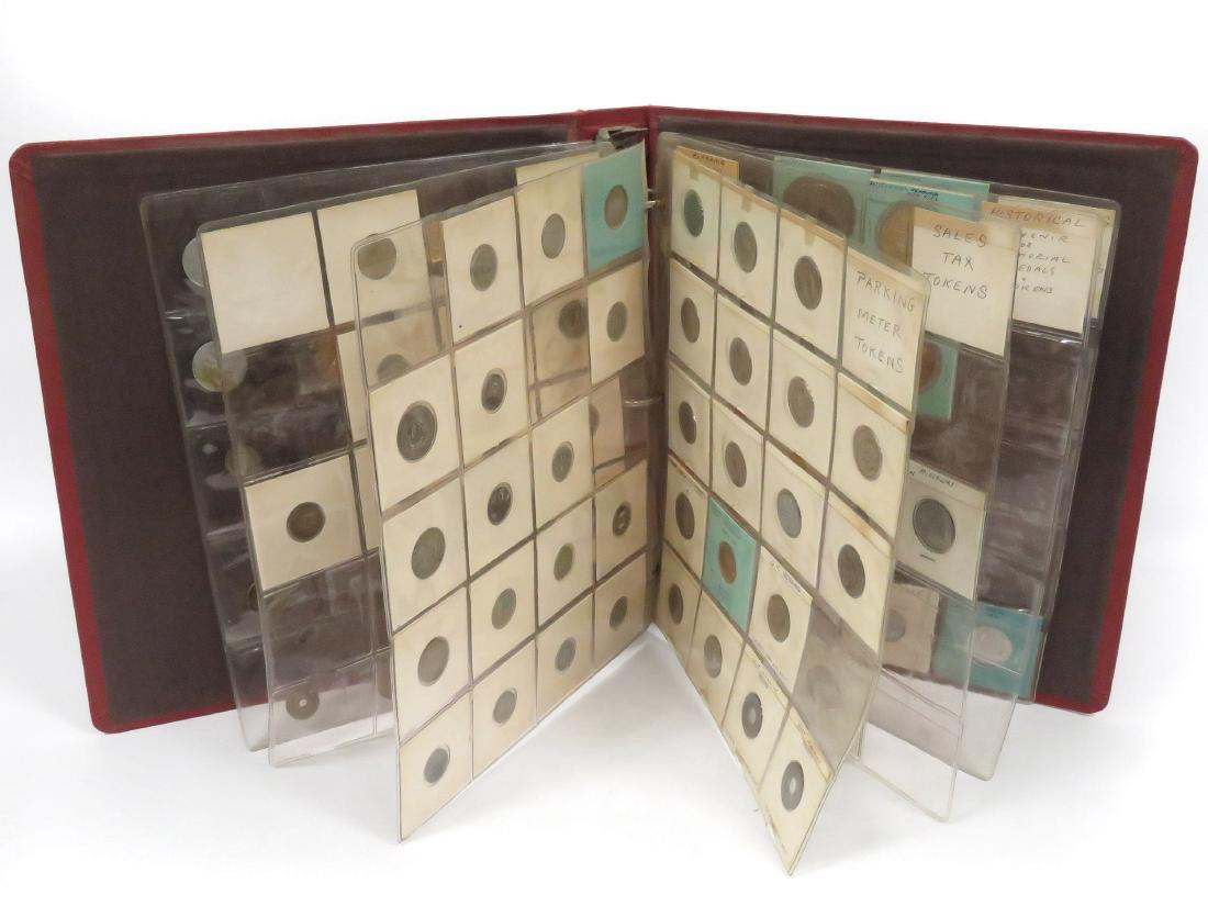 ALBUM ASSORTED TOKENS INCLUDING BUS, RAIL PARKING (1 of 8)