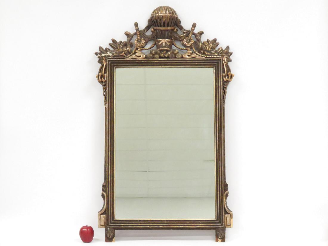 FRENCH CARVED AND GILT FRAMED MIRROR. HEIGHT 50"; WIDTH (1 of 3)