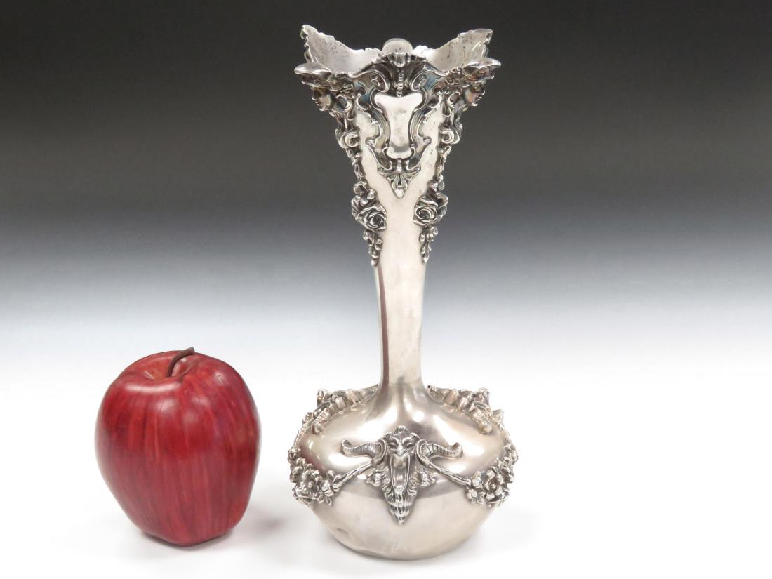 WILLIAM B. KERR STERLING VASE, #813, SIGNED. HEIGHT 9 (1 of 5)