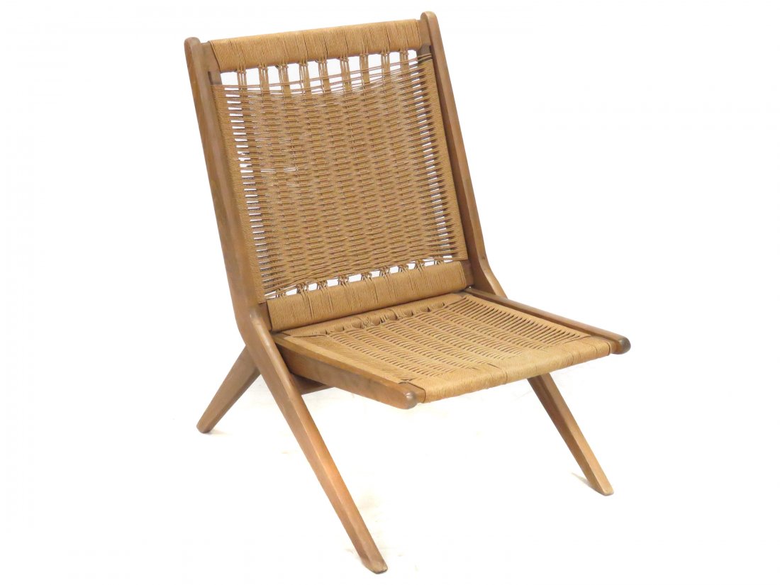 DANISH MODERN (WEGNER STYLE) FOLDING ROPE CHAIR (1 of 4)