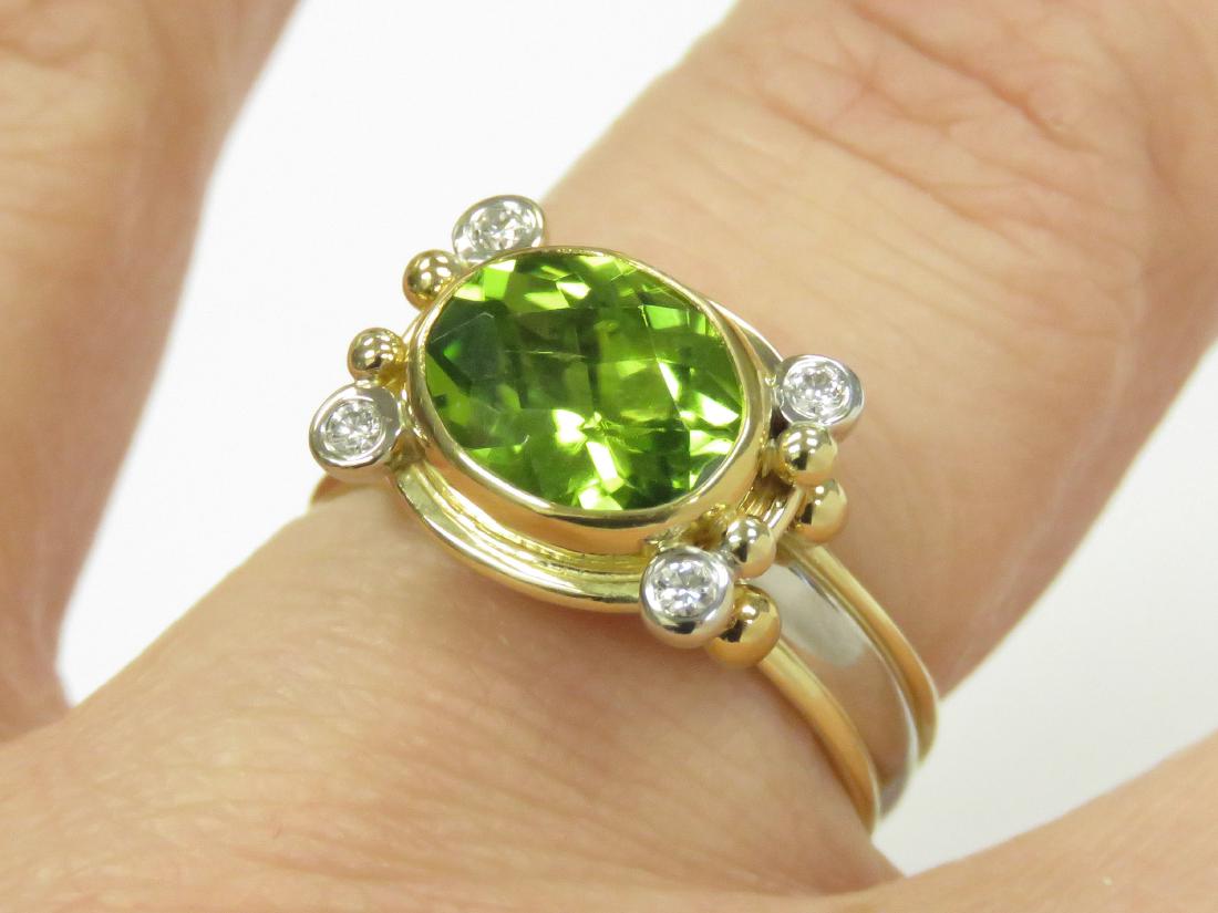 18K/22K YELLOW AND WHITE GOLD, 3.0-3.5CT PERIDOT AND (1 of 4)