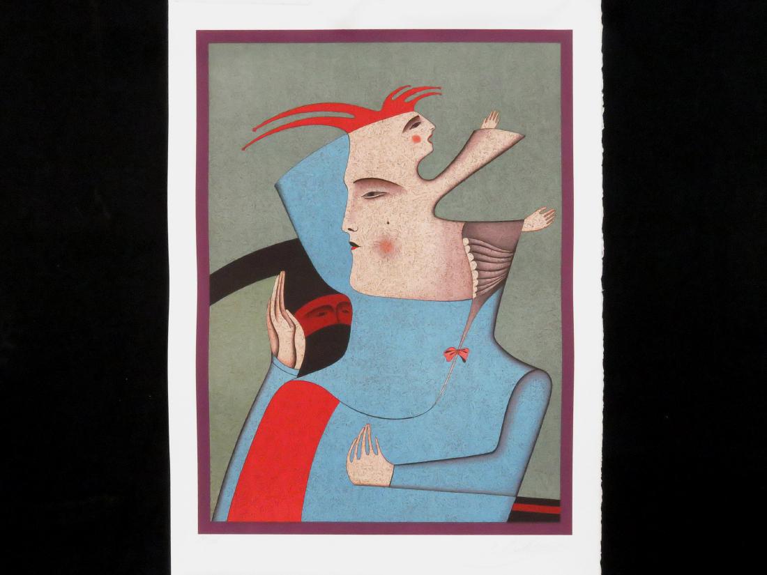 MIKHAIL CHEMIAKIN (RUSSIAN 1943-), COLORED LITHOGRAPH, (1 of 2)