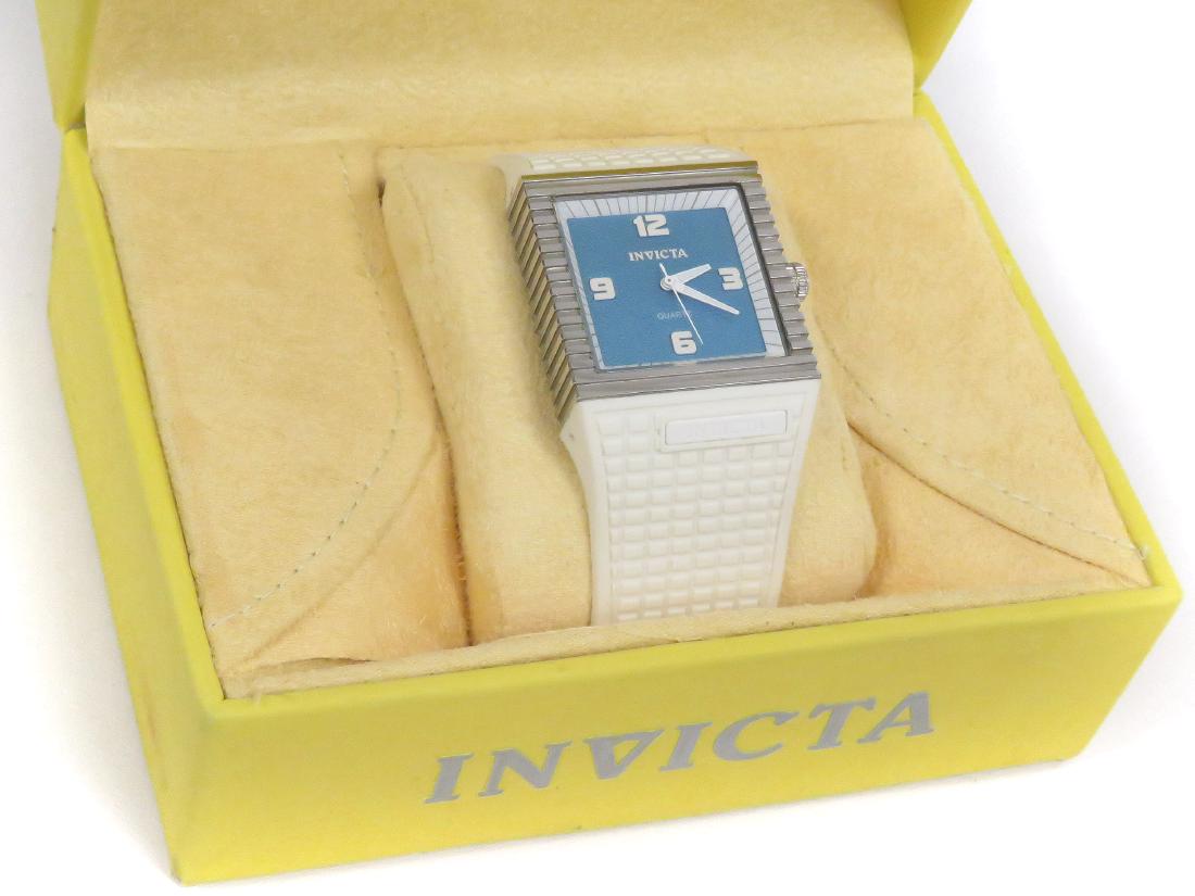 INVICTA MODEL 5815 STAINLESS ADRENALINE QUARTZ WOMAN'S: INVICTA MODEL 5815 STAINLESS ADRENALINE QUARTZ WOMAN'S WRISTWATCH WITH WHITE POLY STRAP (WITH BOX AND PAPERS)
