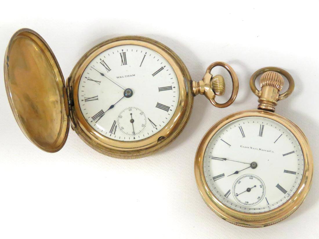 LOT (2) ANTIQUE GOLD FILLED POCKET WATCHES INCLUDING (1 of 3)