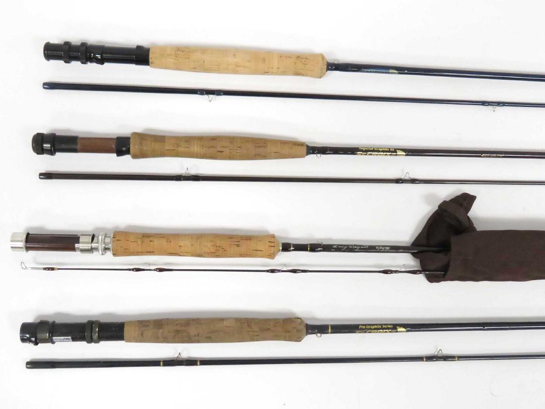 LOT (4) ST. CROIX GRAPHITE FLY FISHING RODS. LENGTH (1 of 2)