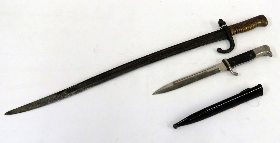LOT (2) INCLUDING FRENCH SABER BAYONET, MODEL 1866, (1 of 2)