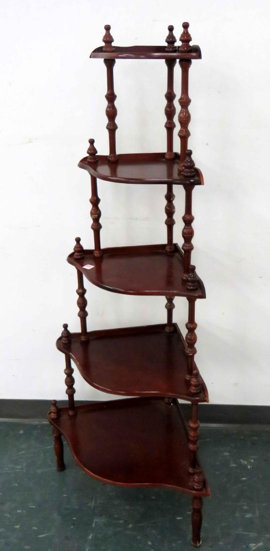 VICTORIAN STYLE MAHOGANY CORNER WHAT NOT SHELF. HEIGHT (1 of 1)