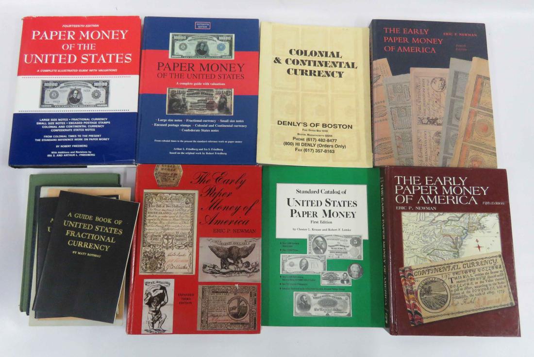 LOT ASSORTED REFERENCE BOOKS-US PAPER MONEY AND POSTAL (1 of 1)