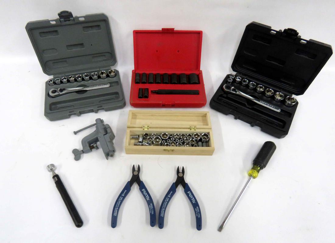 LOT INCLUDING (2) CRAFTSMAN 3/8" SOCKET WRENCH SETS, (1 of 2)