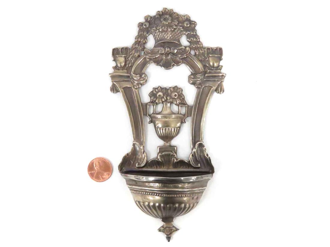 ITALIAN 800 SILVER HOLY WATER FONT, HALLMARKED. HEIGHT (1 of 4)