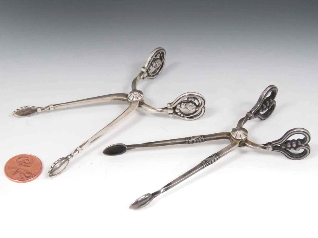 (2) PAIR GEORG JENSEN STERLING SUGAR TONGS INCLUDING (1 of 2)