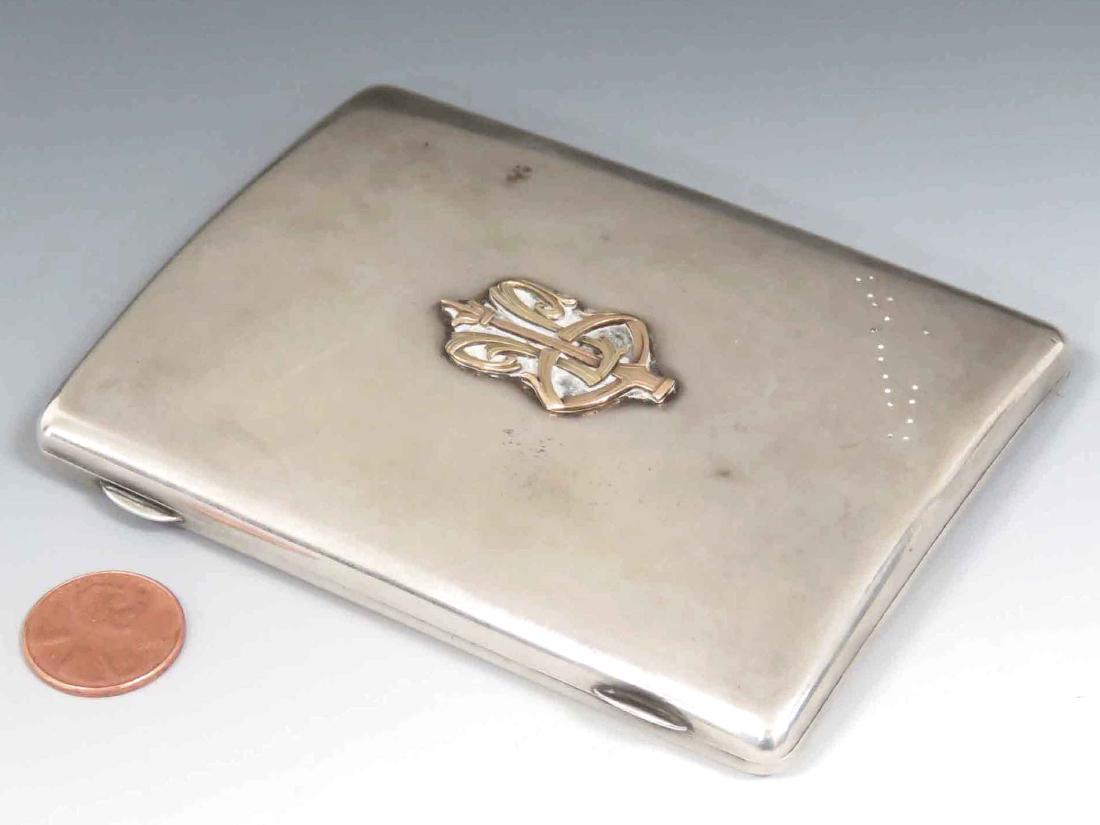 IMPERIAL RUSSIAN SILVER CIGARETTE BOX, SIGNED (1 of 5)