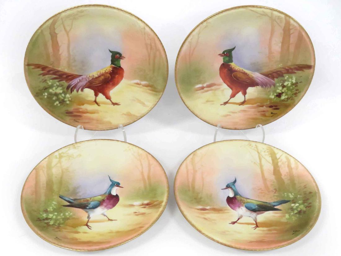 LOT (4) LIMOGES HAND PAINTED PORCELAIN "PHEASANT" (1 of 2)