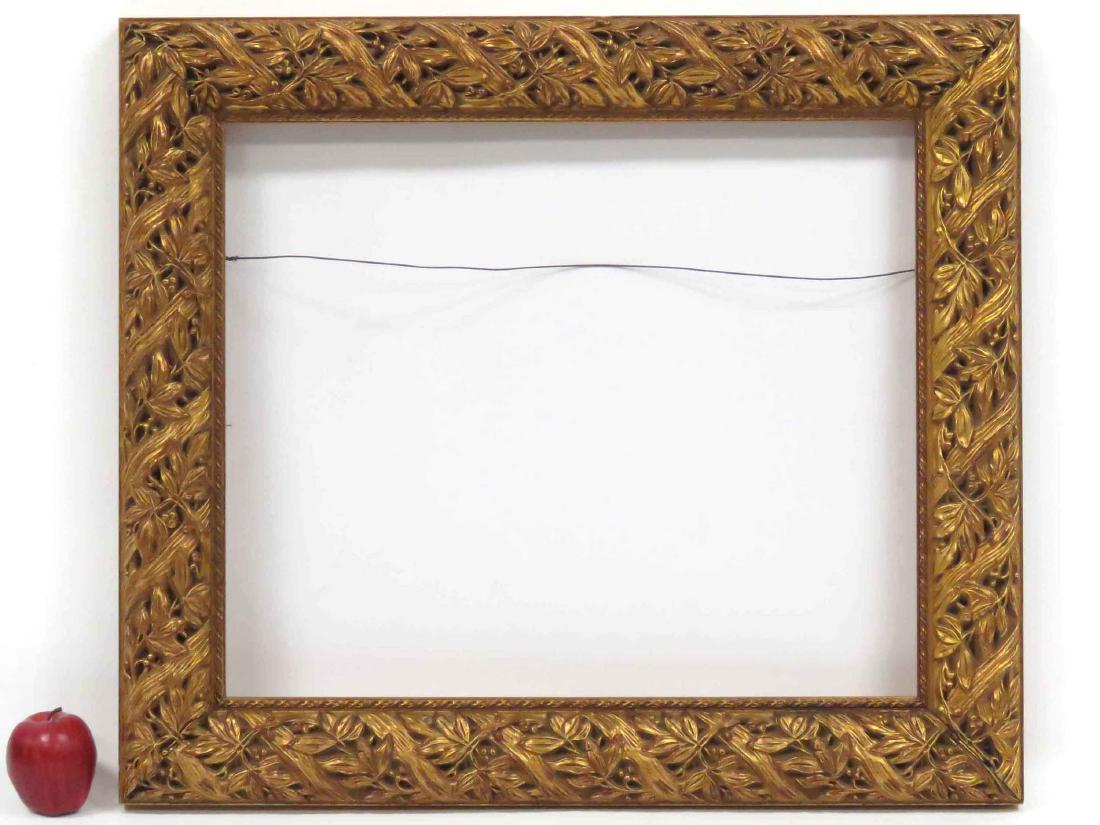 CARVED AND GILT FRAME. INSIDE 20 X 24"; OVERALL 27 X (1 of 2)