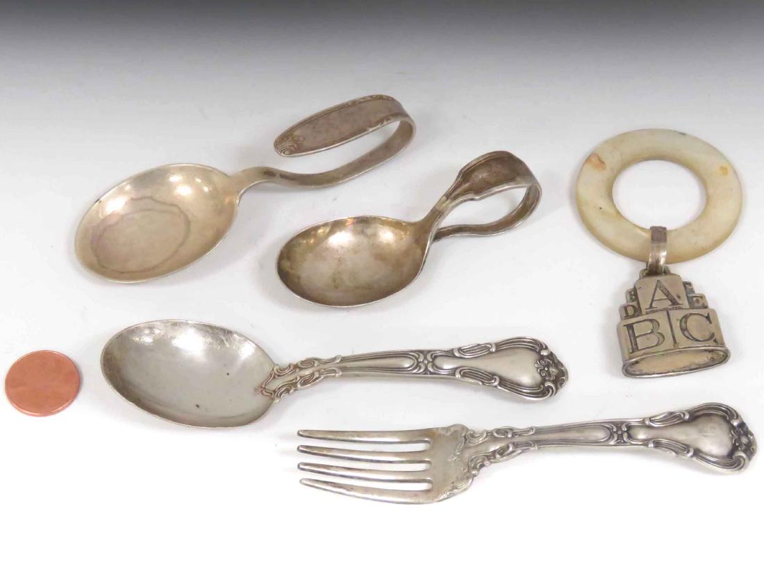 LOT (5) ASSORTED BABY STERLING SILVER INCLUDING (1) (1 of 1)