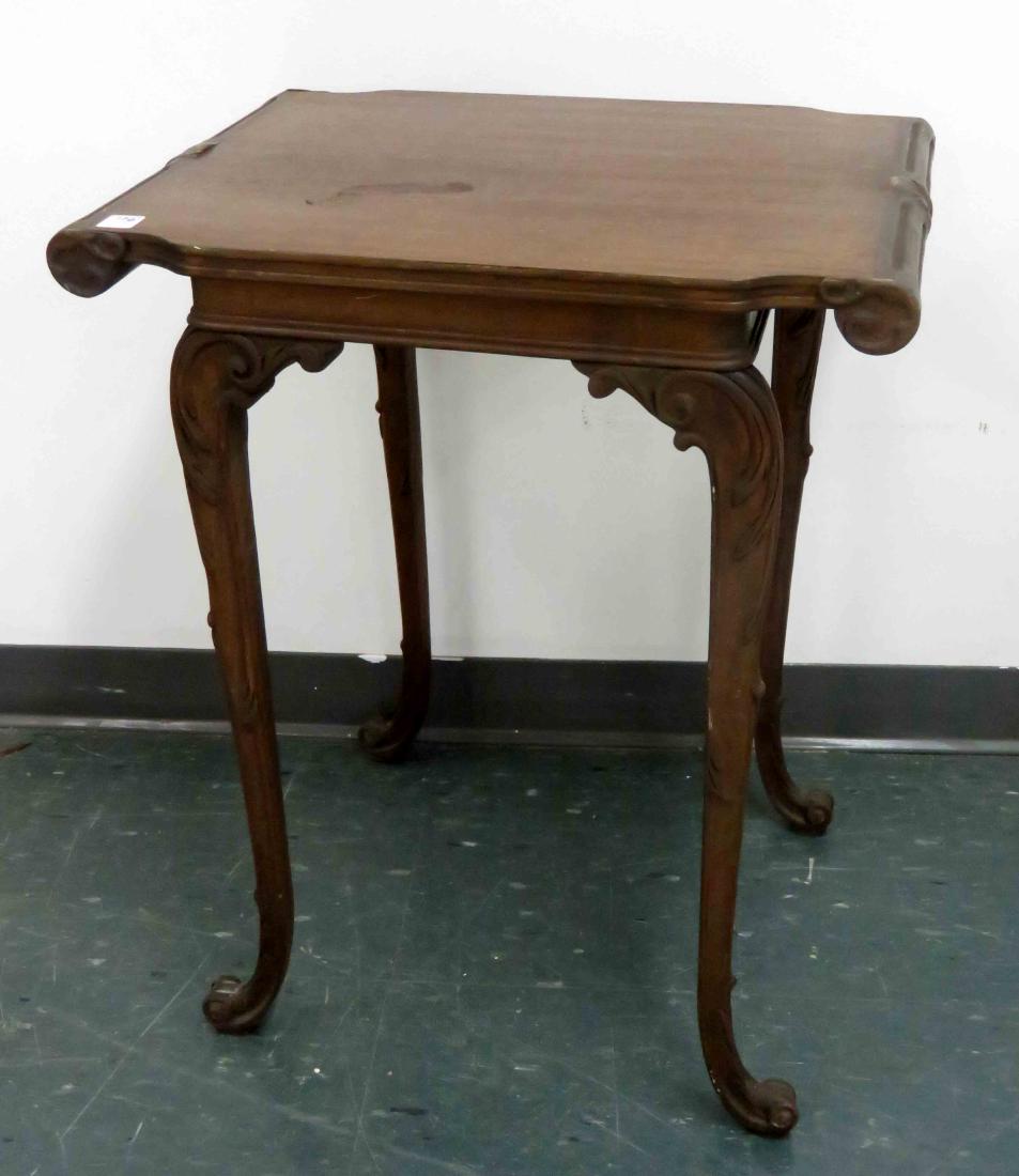 REGENCY STYLE CARVED MAHOGANY STAND. HEIGHT 27 1/2"; (1 of 1)