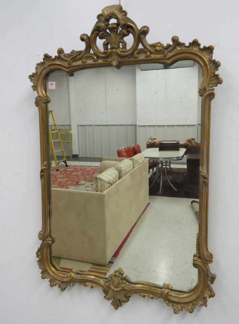 REGENCY STYLE CARVED/GILT FRAMED MIRROR. 40 X 24" (1 of 1)