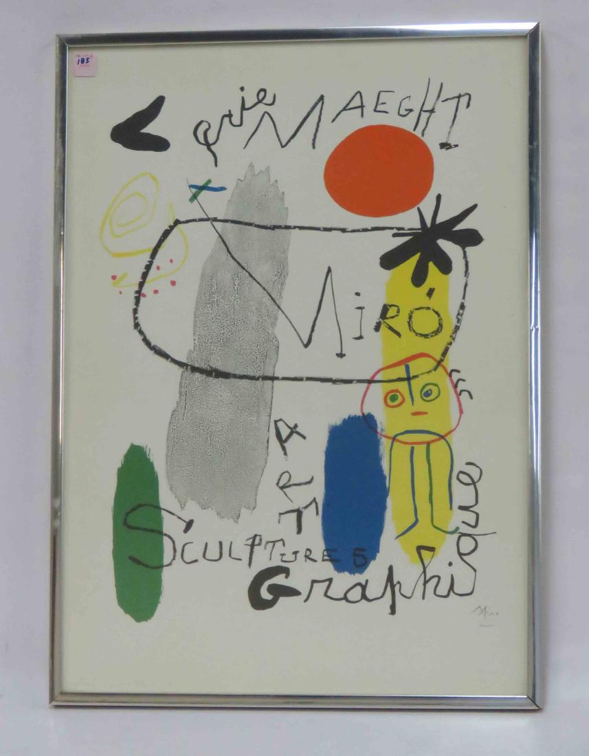 MIRO LITHOGRAPHIC EXHIBITION POSTER, GALERIE MAEGHT. (1 of 2)