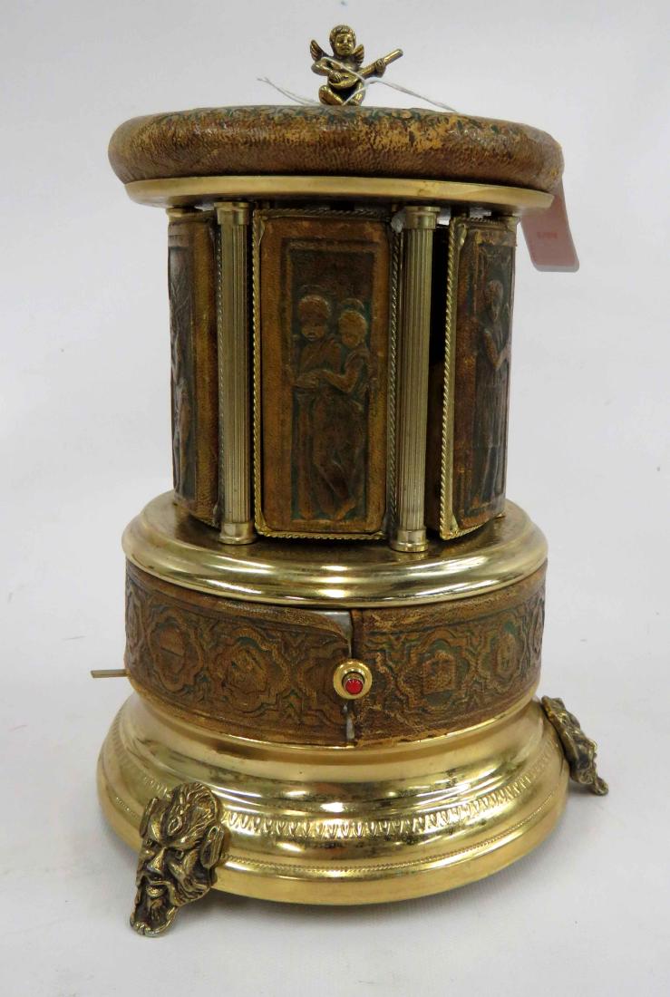 SWISS REUGE MECHANICAL MUSICAL CIGARETTE DISPENSER.