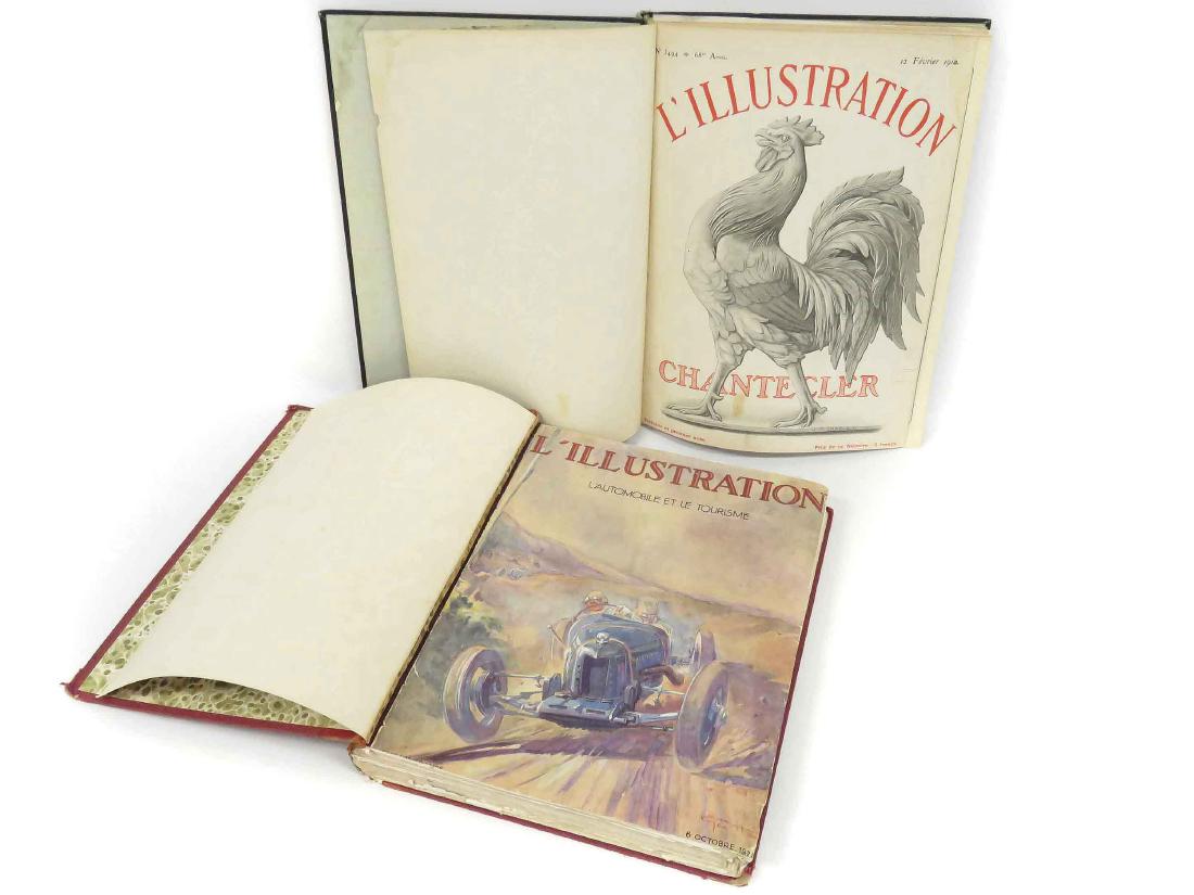 LOT (2) BOUND-L'ILLUSTRATION MAGAZINE OCT.6, 1928-DEC (1 of 5)