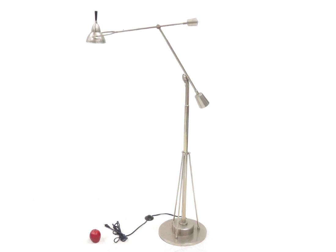 DESIGNER MODERN CHROMED ADJUSTABLE FLOOR LAMP (1 of 3)