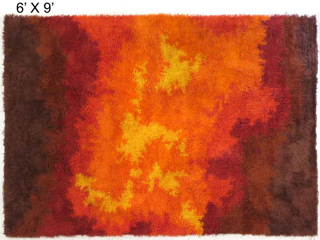 DANISH RYA RUG. 6 X 9' (1 of 4)