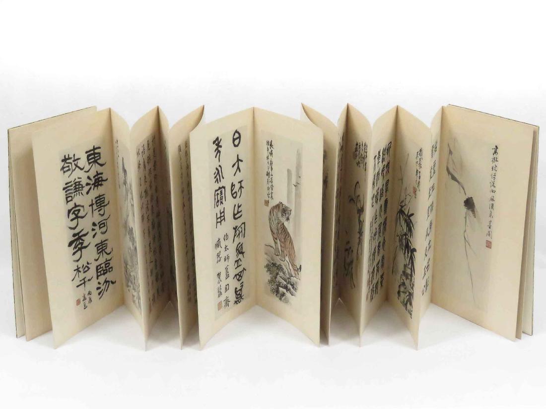 CHINESE BOOK WITH (10) INK AND WATERCOLOR TIPPED PLATES (1 of 4)