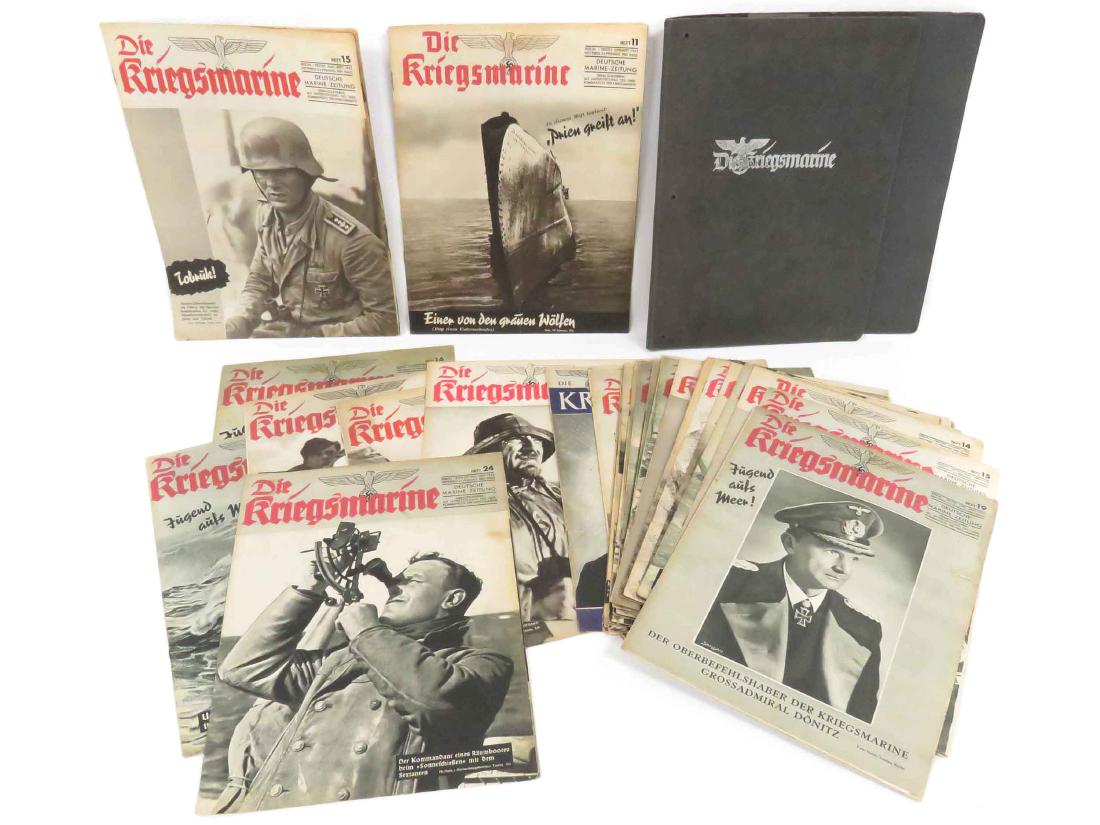 LOT (32) GERMAN WWII KRIEGSMARINE MAGAZINES, 1942-43 (1 of 2)