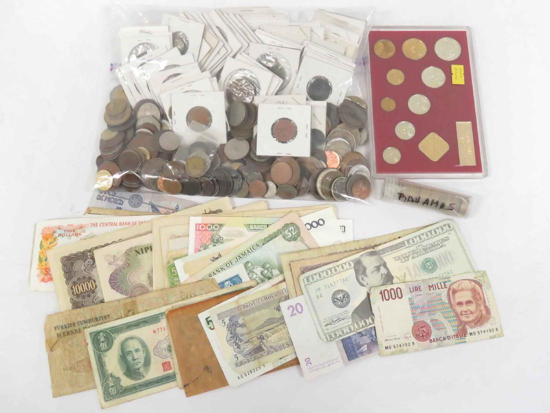 LOT ASSORTED FOREIGN COINS (INCLUDING SILVER), 18-20TH (1 of 1)