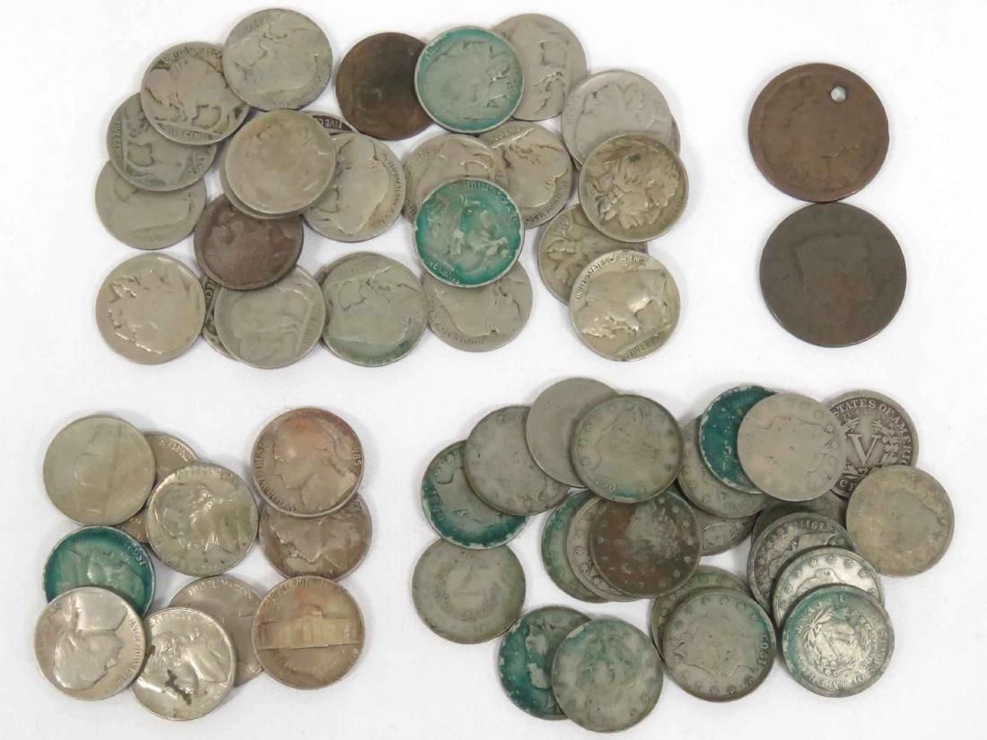 LOT (60) ASSORTED US COINS INCLUDING 1824 & 1847 LARGE (1 of 1)