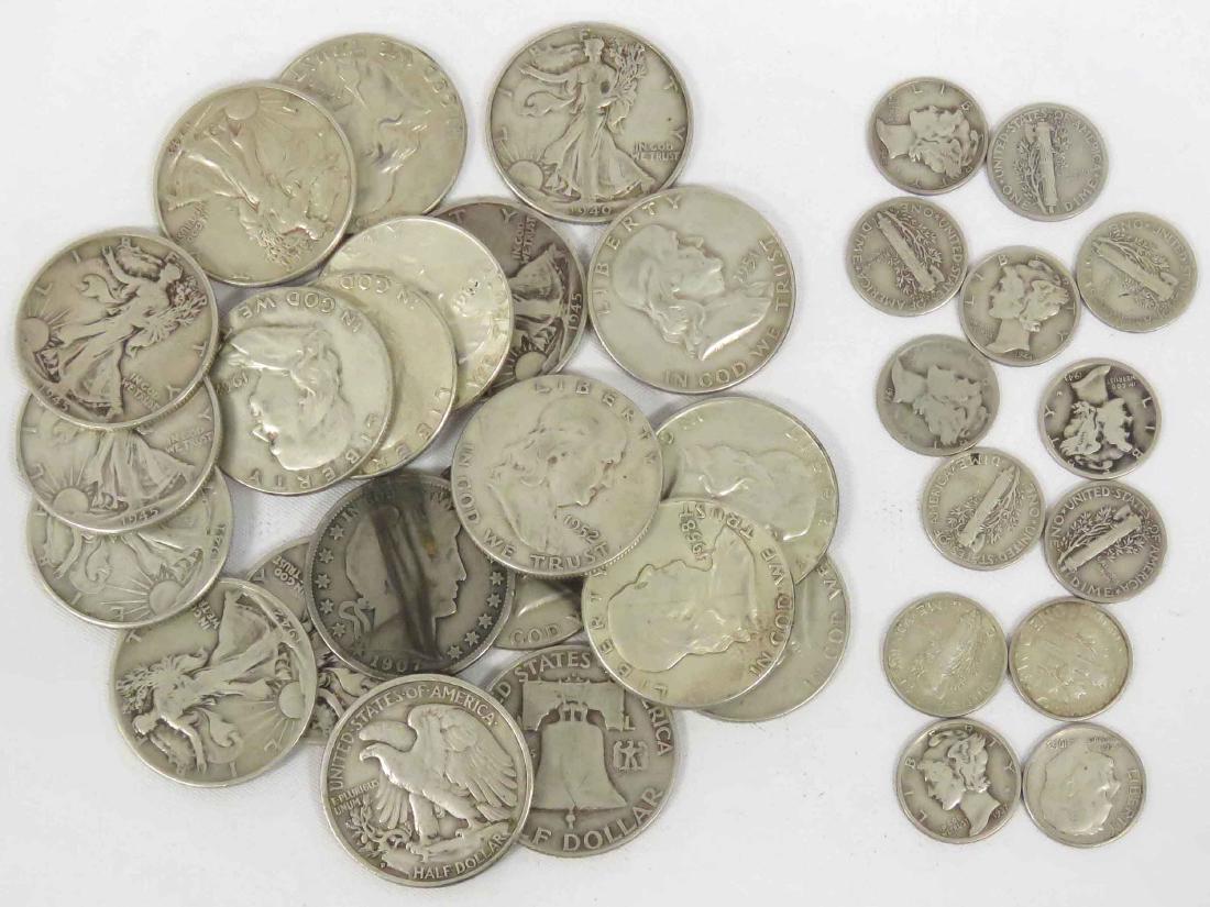 LOT (34) ASSORTED US SILVER COINS INCLUDING 1907 BARBER (1 of 1)