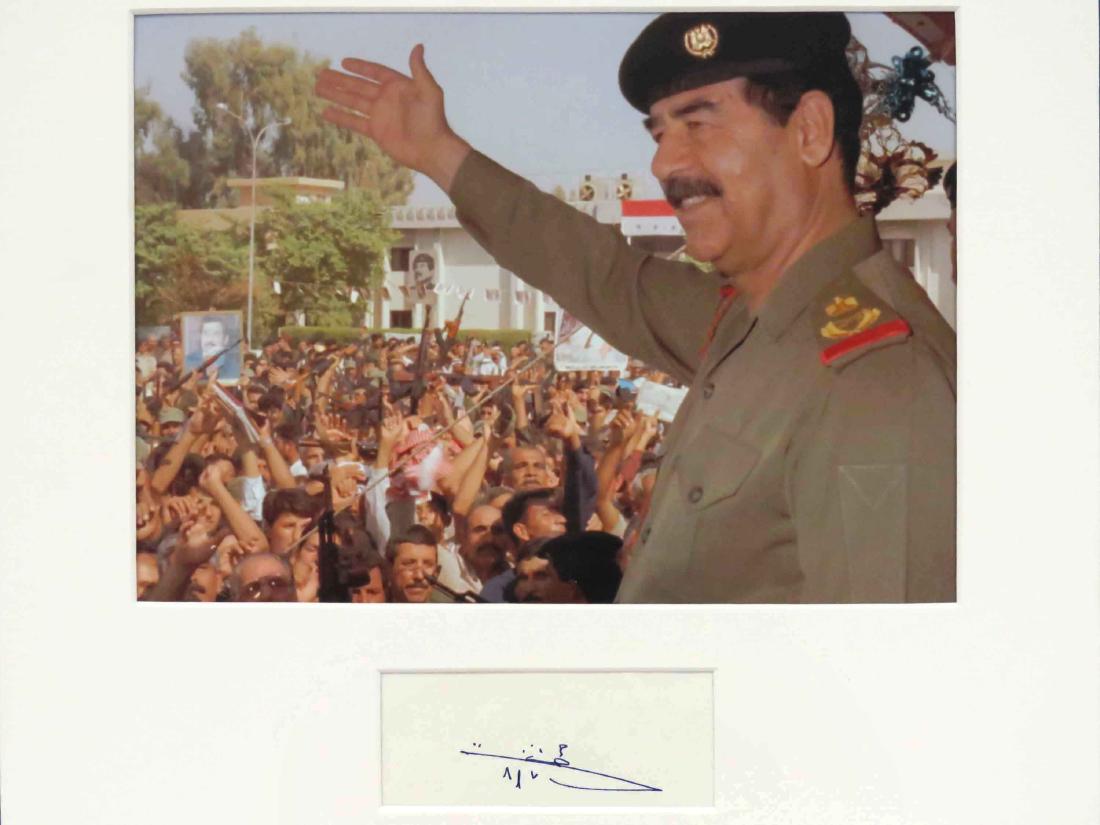 SADDAM HUSSEIN (IRAQI PRESIDENT 1937-2006), AUTOGRAPH (1 of 1)