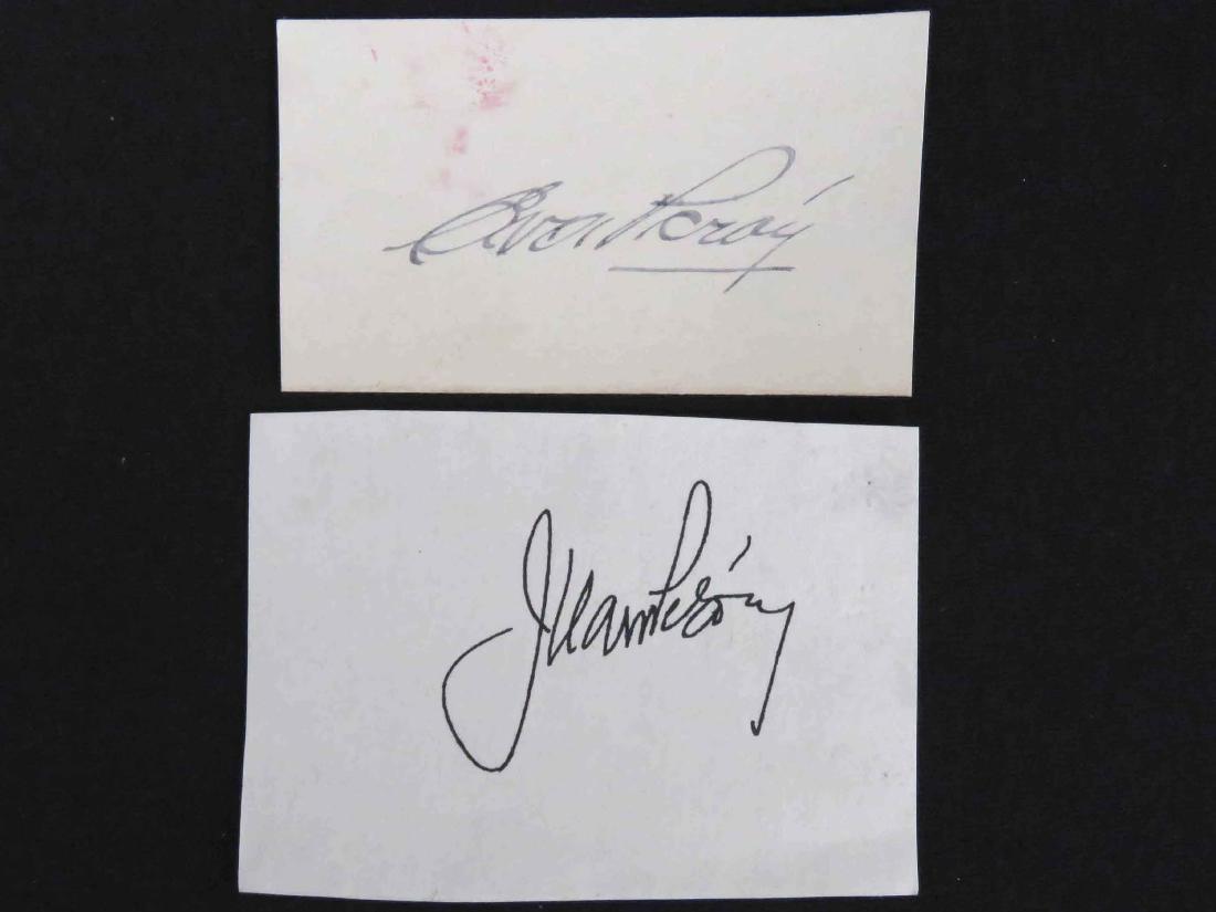 LOT (2) AUTOGRAPH CUTS INCLUDING EVA PERON (1ST LADY OF (1 of 1)