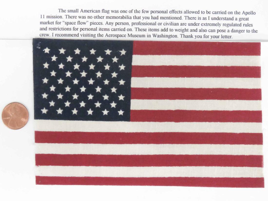 APOLLO II SPACE MISSION AMERICAN FLAG CARRIED BY CREW (1 of 3)