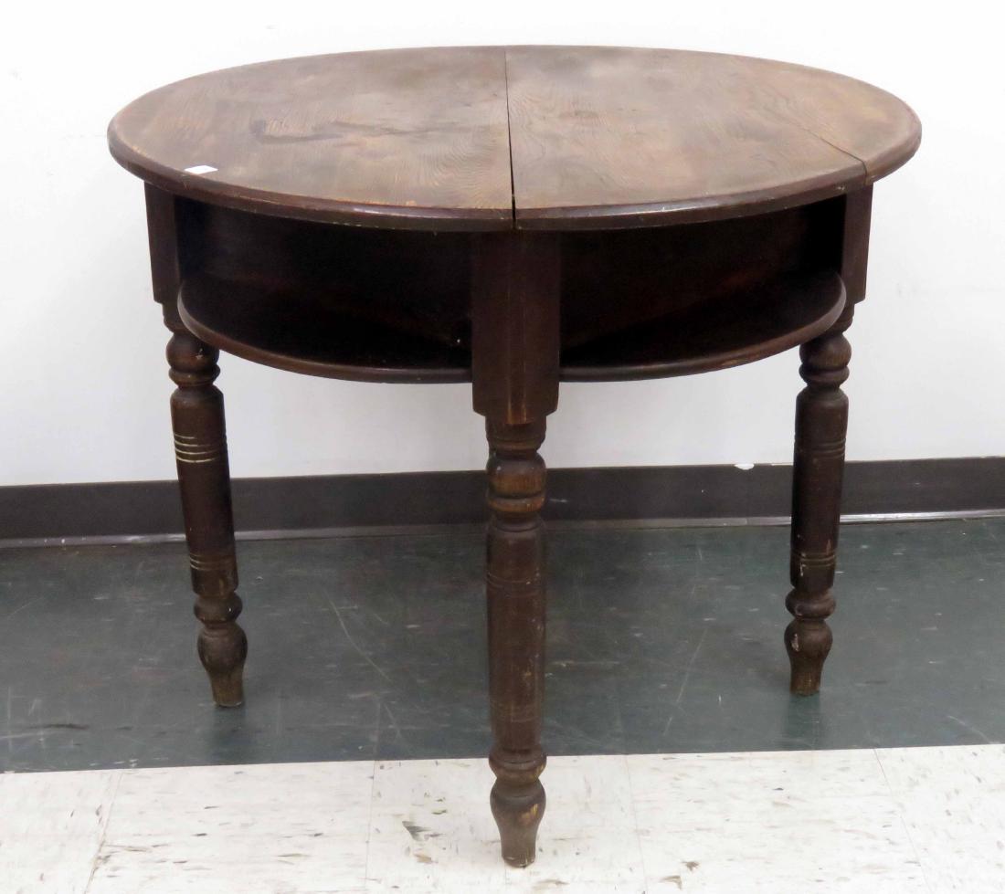 VICTORIAN ROUND OAK TABLE. HEIGHT 30"; DIAMETER 36" (1 of 1)