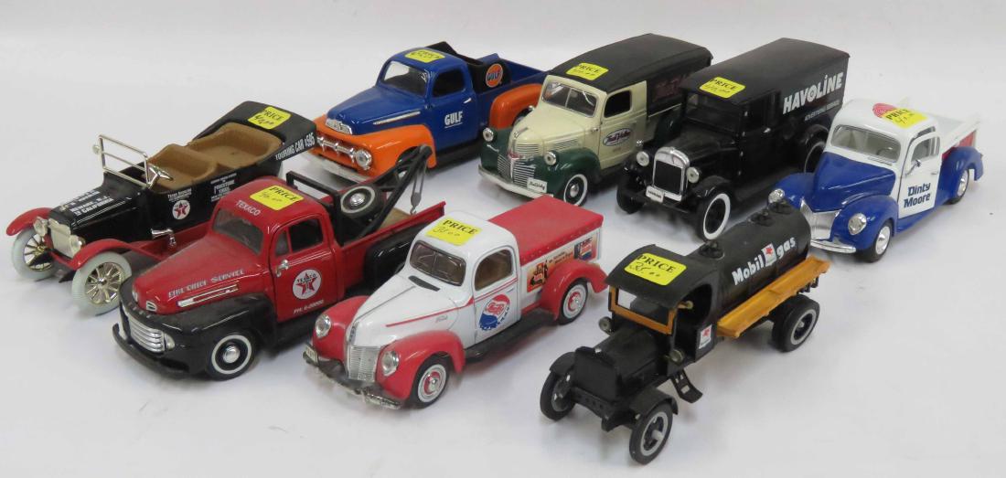 LOT (8) DIE CAST/PLASTIC TRUCK MODEL BANKS INCLUDING (1 of 2)