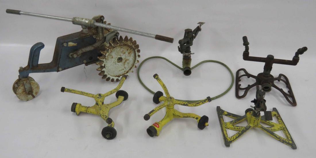 LOT (6) ASSORTED VINTAGE LAWN SPRINKLERS (1 of 1)