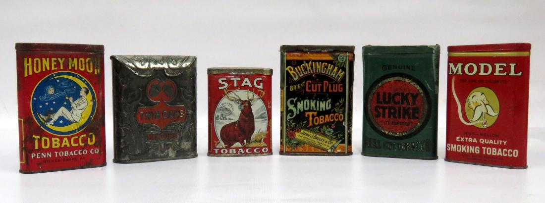 LOT (6) ASSORTED VINTAGE TOBACCO TINS (1 of 3)