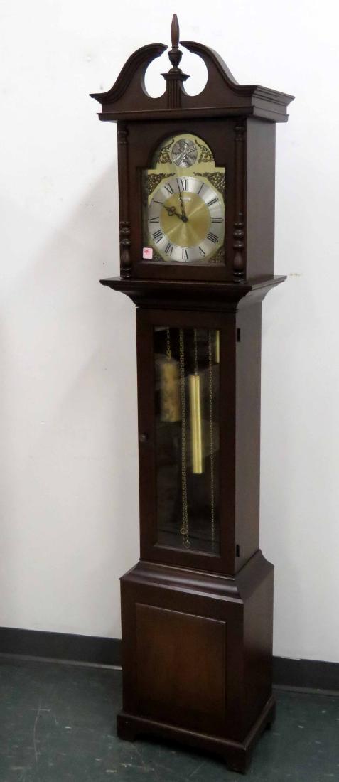 HOWARD MILLER/BARWICK CLOCK CO. WALNUT TALL CASE CLOCK. (1 of 1)