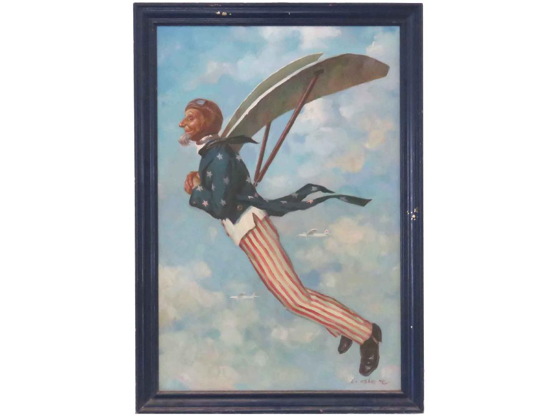 AMERICAN SCHOOL (20TH CENTURY), OIL ON CANVAS, UNCLE (1 of 4)